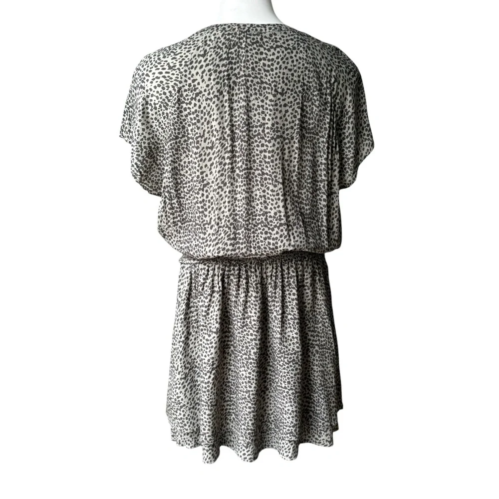 Rails Karla Animal Print Mini Dress in Olive Lynx, Sz L - Picture 6 of 14